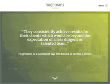 Tablet Screenshot of hughmans.co.uk